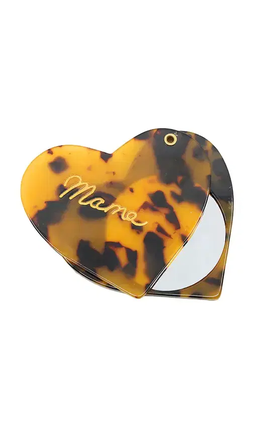 Solar Eclipse Hand-Painted Mama Heart Compact Mirror