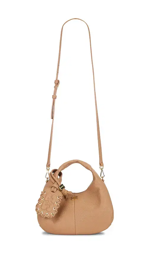 Ganni Hobo Mini Grained Bag
