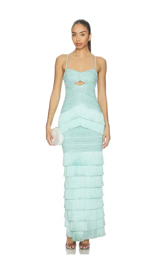 PatBo Clara Fringe Maxi Dress