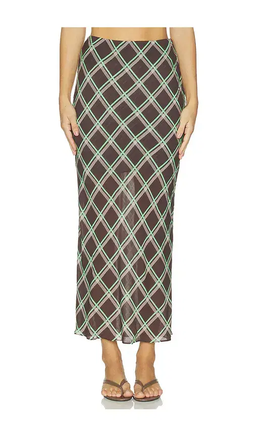 ALIGNE Yvonne Check Maxi Skirt
