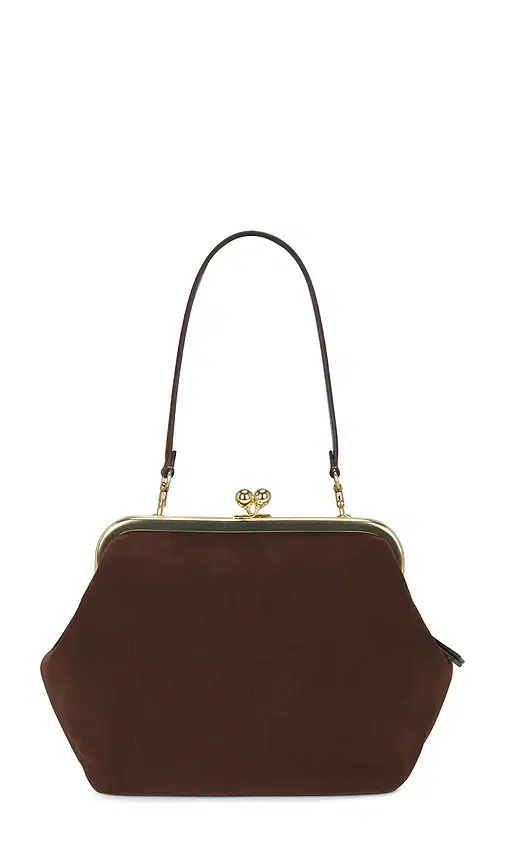 Coach Suede Kisslock Frame Bag 27