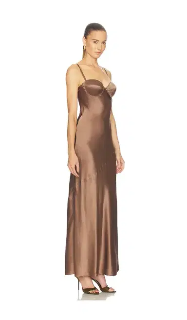 L'AGENCE Sayla Bias Cut Maxi Dress | Thumbnail 2