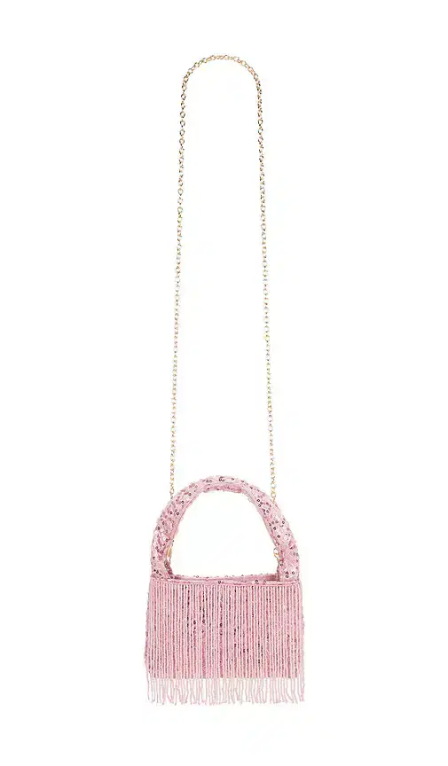 8 Other Reasons Compact Sequin Bag With Cascading Frin
