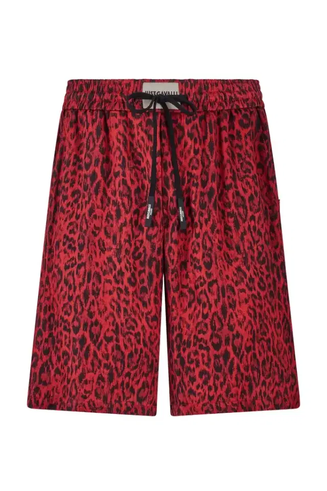 Roberto Cavalli Shorts With Jaguar Skin Print
