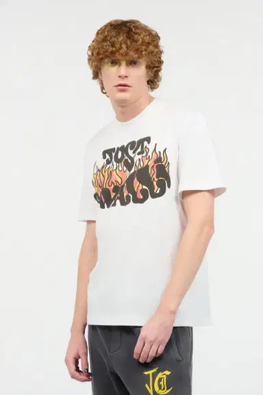 Roberto Cavalli T-Shirt With Front Logo Print | Thumbnail 2