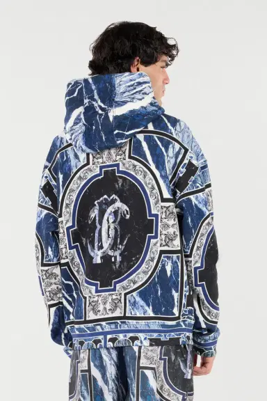 Roberto Cavalli Sweatshirt With Marble Print And Embellishments | Thumbnail 3