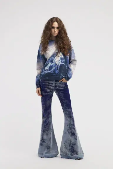 Roberto Cavalli Sweatshirt with Denim Wild Leda print | Thumbnail 5