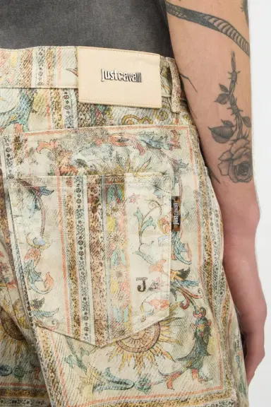 Roberto Cavalli Persian Tarot Print Jeans | Thumbnail 5