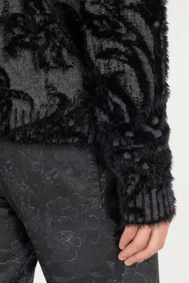 Roberto Cavalli Sweater With Plush Brocade Pattern | Thumbnail 6