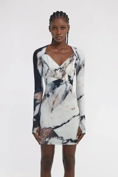 Roberto Cavalli Marble Print Dress | Thumbnail 2