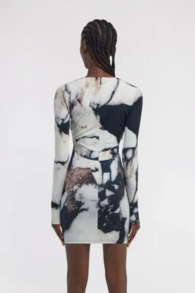 Roberto Cavalli Marble Print Dress | Thumbnail 3