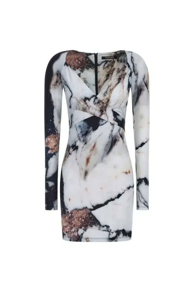 Roberto Cavalli Marble Print Dress