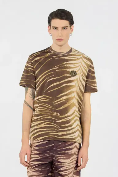 Roberto Cavalli Natural Barb Print T-Shirt | Thumbnail 2