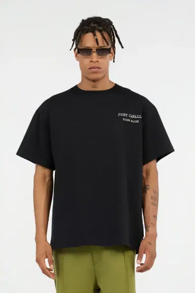 Roberto Cavalli Black T-Shirt With Deer Back Print | Thumbnail 2