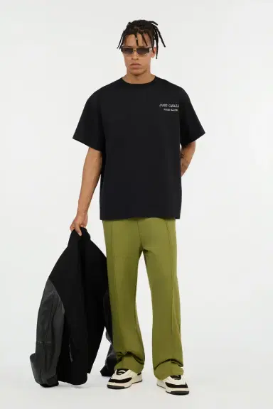 Roberto Cavalli Black T-Shirt With Deer Back Print | Thumbnail 6