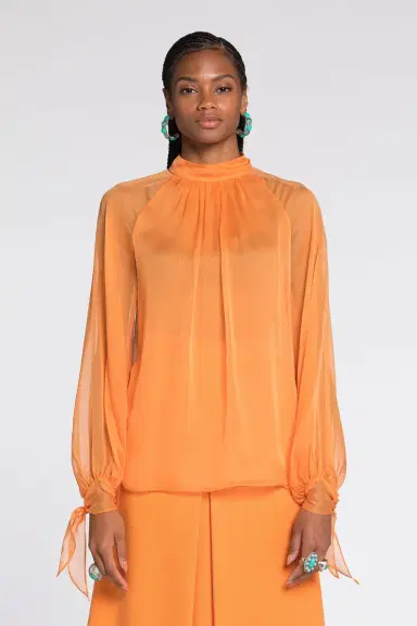 Roberto Cavalli Semi-Sheer Silk Blouse | Thumbnail 3