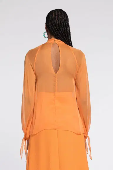 Roberto Cavalli Semi-Sheer Silk Blouse | Thumbnail 4