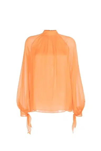 Roberto Cavalli Semi-Sheer Silk Blouse | Thumbnail 1