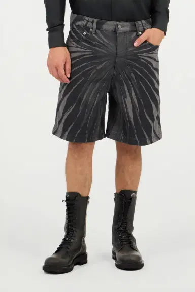 Roberto Cavalli Ray Of Gold Print Bermuda Shorts | Thumbnail 2