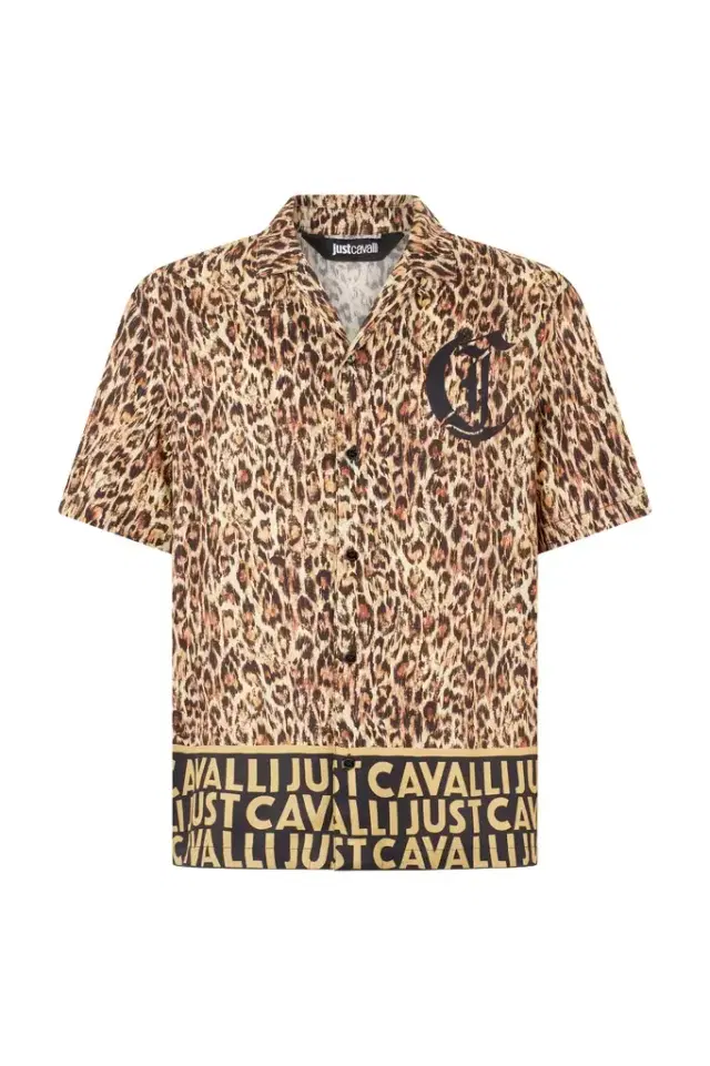 Roberto Cavalli Jaguar Skin Shirt With JC Monogram