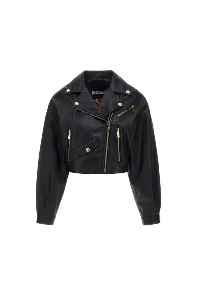 Just Cavalli leather bomber jacket