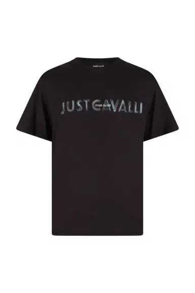 Roberto Cavalli Black T-Shirt With Just Cavalli Logo | Thumbnail 1
