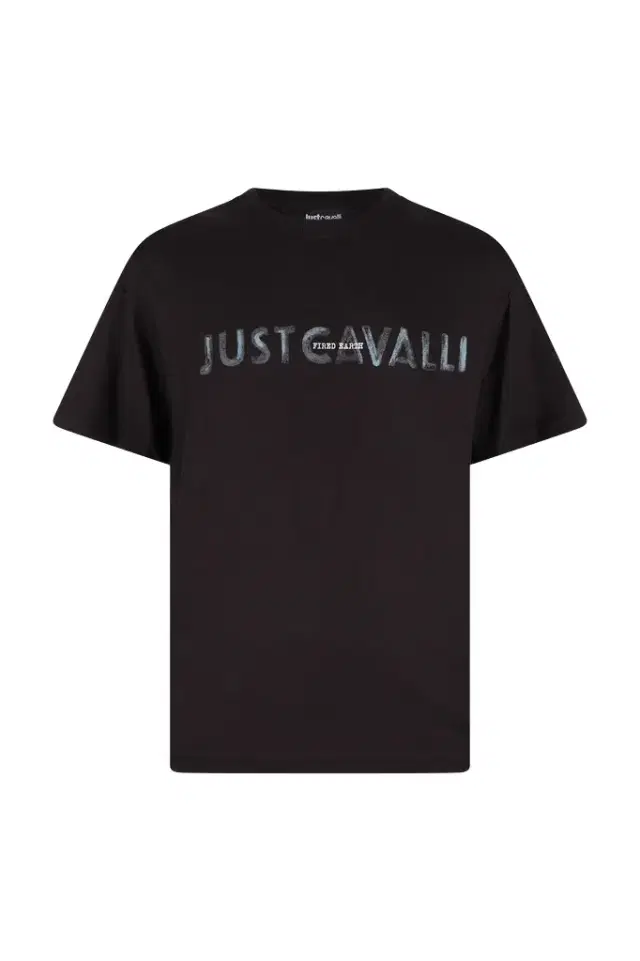 Roberto Cavalli Black T-Shirt With Just Cavalli Logo