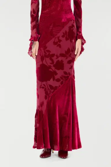 Roberto Cavalli Long Skirt With Rose And Python Pattern | Thumbnail 2