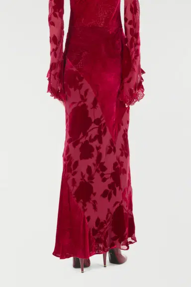 Roberto Cavalli Long Skirt With Rose And Python Pattern | Thumbnail 3
