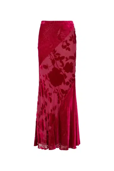 Roberto Cavalli Long Skirt With Rose And Python Pattern | Thumbnail 1