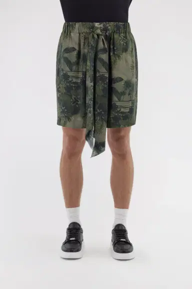 Roberto Cavalli Shorts with Green Hawaii print | Thumbnail 2