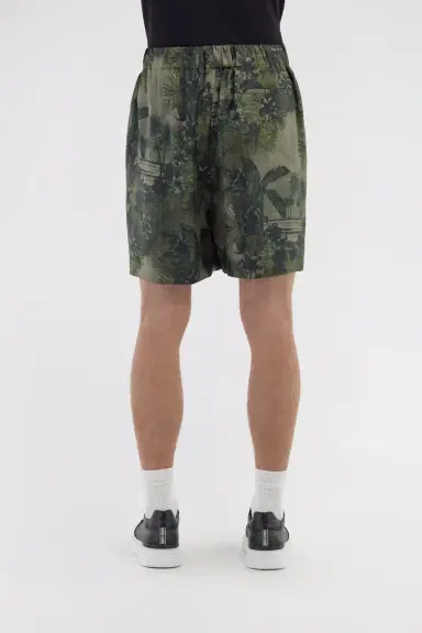Roberto Cavalli Shorts with Green Hawaii print | Thumbnail 3