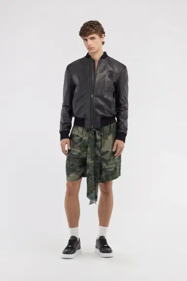 Roberto Cavalli Shorts with Green Hawaii print | Thumbnail 5