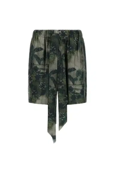 Roberto Cavalli Shorts with Green Hawaii print | Thumbnail 1
