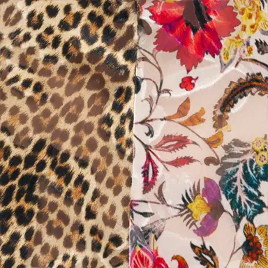 Roberto Cavalli Long Chiffon Dress with Florentine Flowers Print | Thumbnail 4