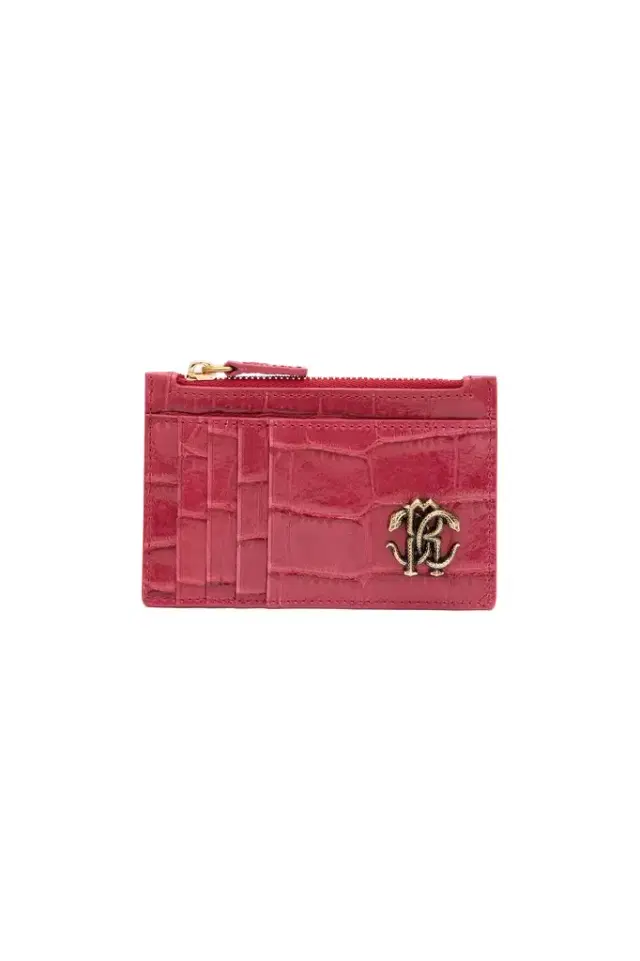 Roberto Cavalli Crocodile-Effect Coin Purse