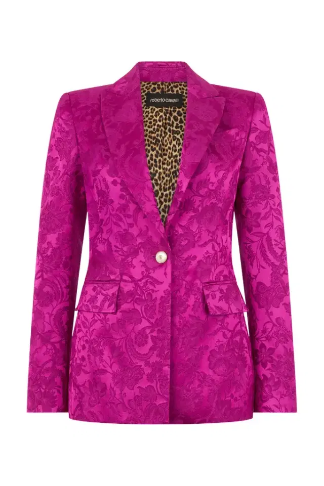 Roberto Cavalli Blazer in Florentine Flowers jacquard pattern
