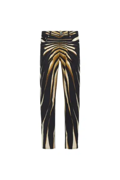Roberto Cavalli Slim fit jeans with Ray of Gold print | Thumbnail 1
