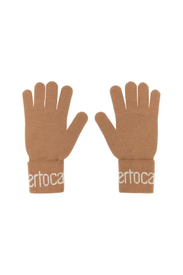 Roberto Cavalli Wool Blend Gloves with Logo
