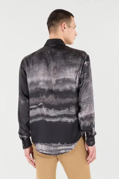 Roberto Cavalli Used-Effect Gradient Silk Shirt | Thumbnail 3