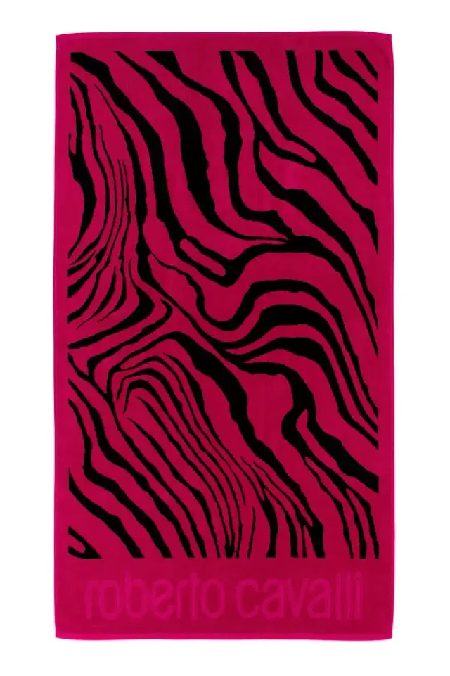 Roberto Cavalli Zebra 2000 Print Beach Towel