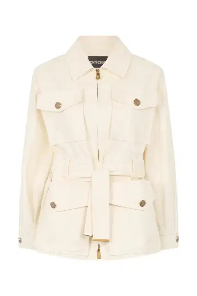 Roberto Cavalli Jacket With belt And Python Pattern | Thumbnail 1