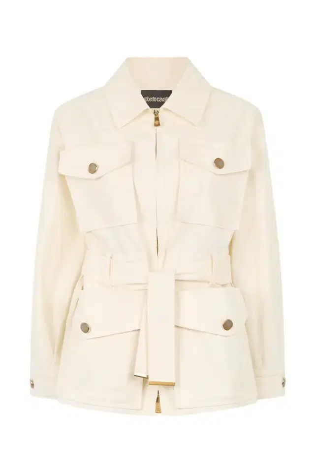 Roberto Cavalli Jacket With belt And Python Pattern