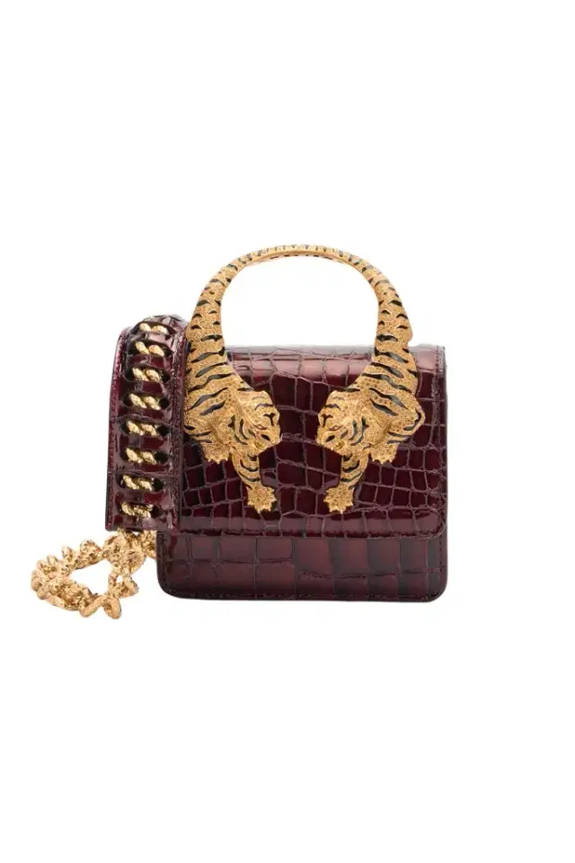 Roberto Cavalli Crocodile-Print Roar Bag