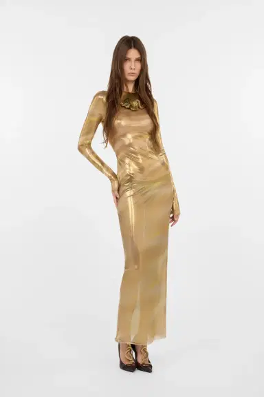 Roberto Cavalli Sheer Nilo Print Maxi Dress | Thumbnail 2