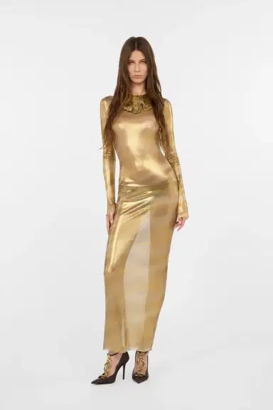Roberto Cavalli Sheer Nilo Print Maxi Dress | Thumbnail 7