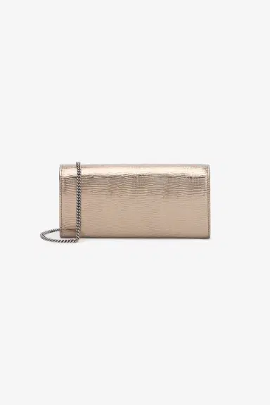 Roberto Cavalli Serpentine Gold Lizard-Effect Wallet On Chain | Thumbnail 2 Roberto Cavalli Serpentine Gold Lizard-Effect Wallet On Chain | Thumbnail 2