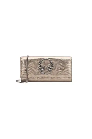 Roberto Cavalli Serpentine Gold Lizard-Effect Wallet On Chain | Thumbnail 1 Roberto Cavalli Serpentine Gold Lizard-Effect Wallet On Chain | Thumbnail 1