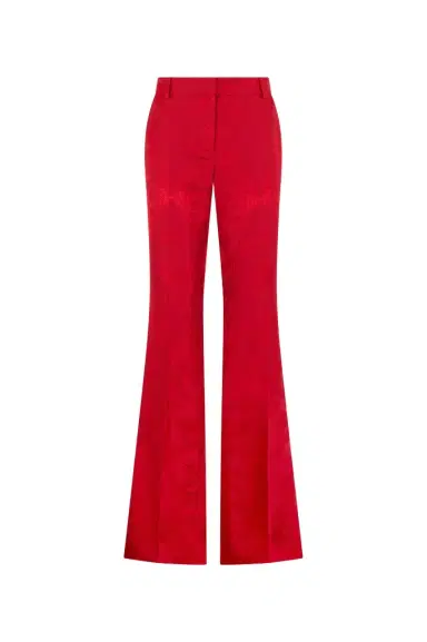 Roberto Cavalli Dark Red Trousers with Dragon Pattern | Thumbnail 1
