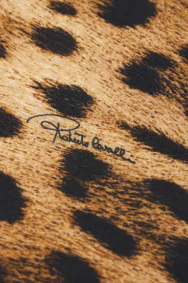 Roberto Cavalli Silk Scarf With Jaguar Skin Print | Thumbnail 2